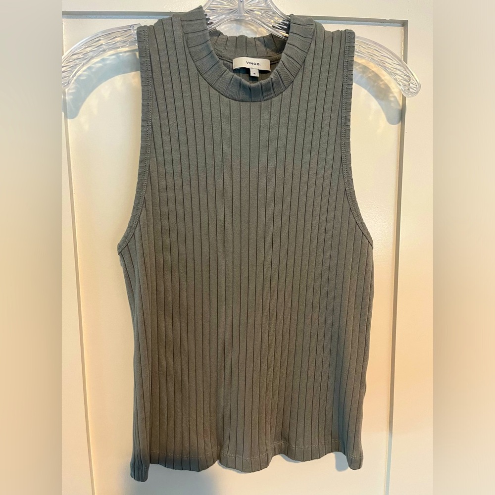 Vince Sleeveless Ribbed Top